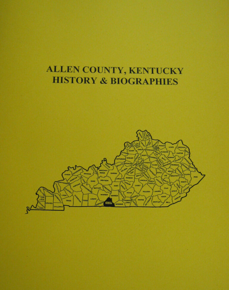 Allen County Kentucky History and Biographies Southern Genealogy Books