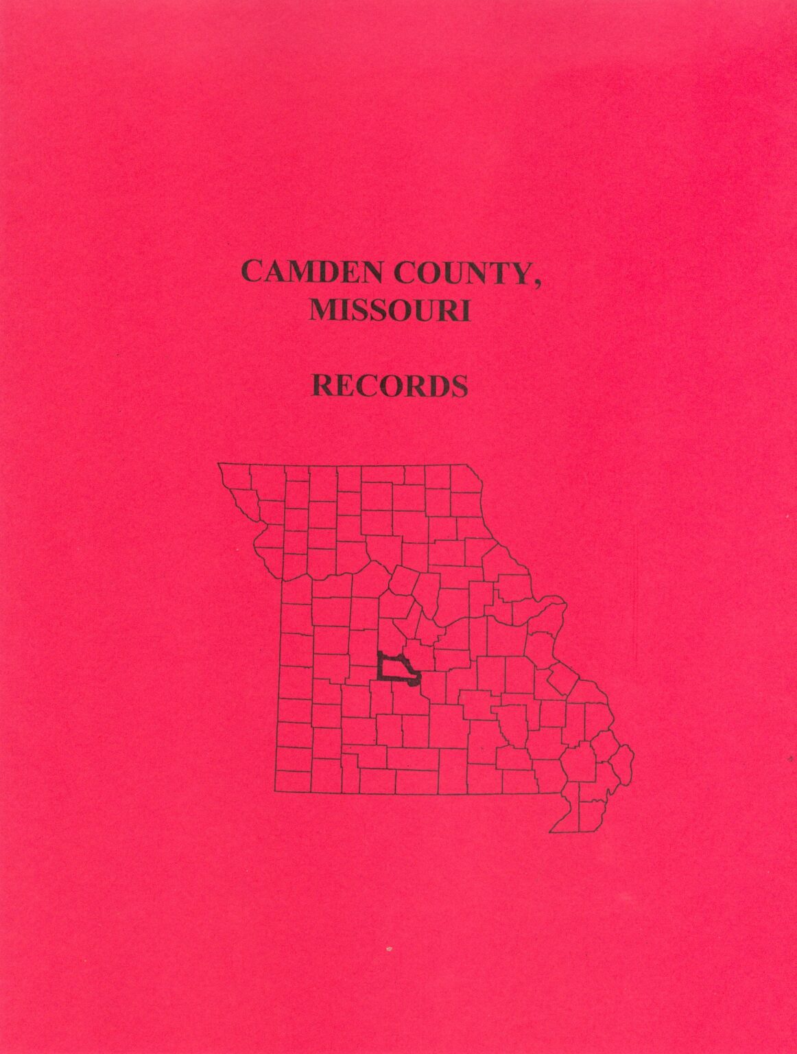 Camden County Missouri Records Southern Genealogy Books