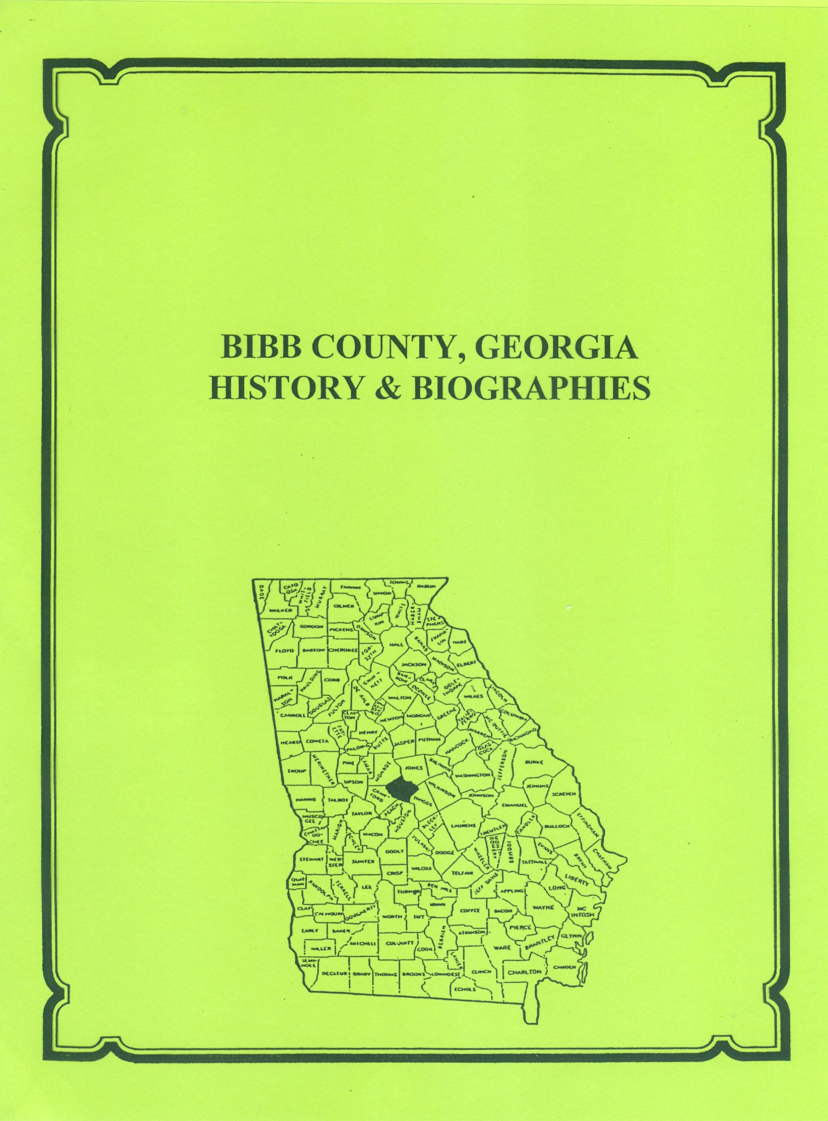 Bibb County, Georgia History And Biography - Mountain Press And ...