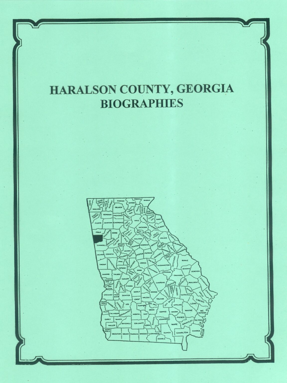 Haralson County, Georgia History And Biographies - Mountain Press And 