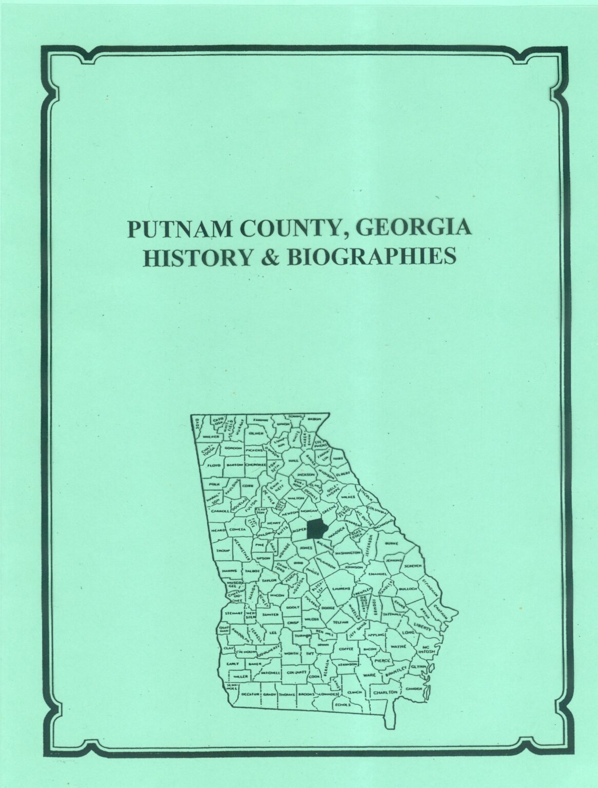 Putnam County, Georgia History and Biographies - Mountain Press and ...