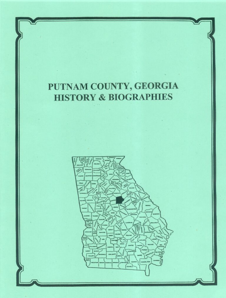 Putnam County, Georgia History And Biographies - Mountain Press And ...