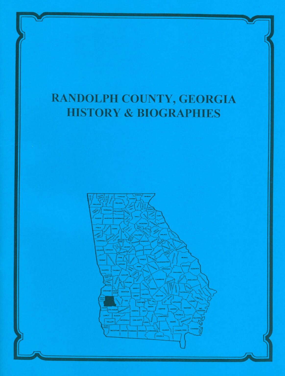 Randolph County Georgia History and Biographies Mountain Press and