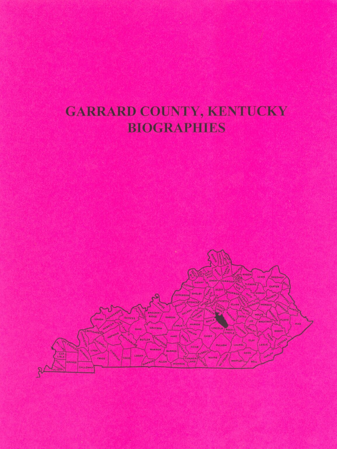 Garrard County Kentucky History and Biographies Mountain Press and