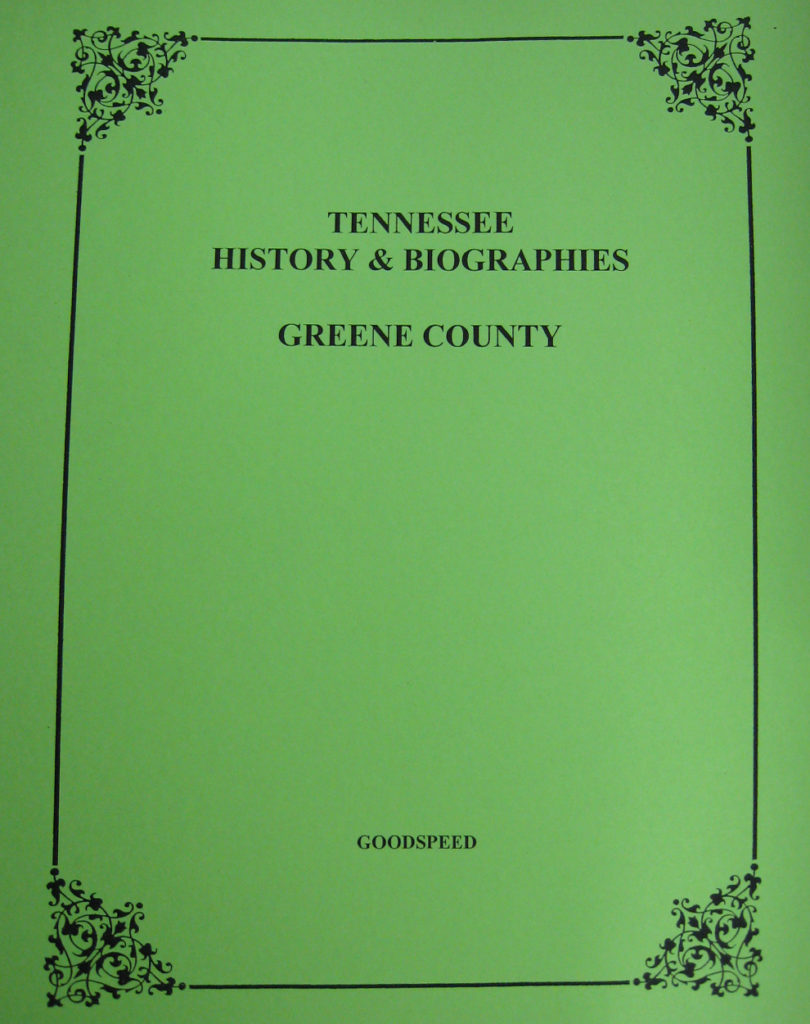 Greene County, Tennessee Biographies Mountain Press and Southern