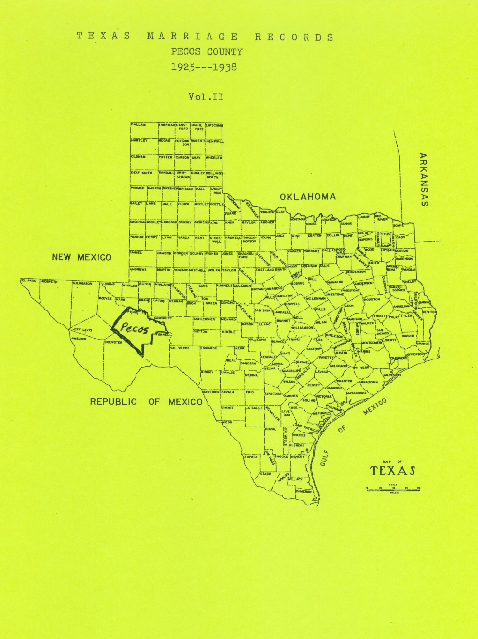 Pecos County Texas Marriages Volume 2 1925-1938 - Mountain Press and ...